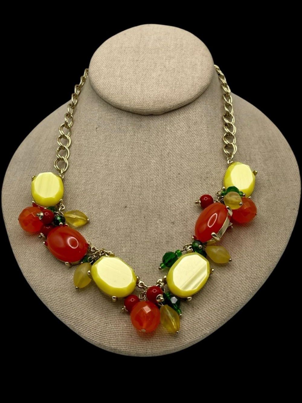 Vibrant Talbots Fruit Salad Necklace NWT Colorful Statement Piece - Picture 2 of 11